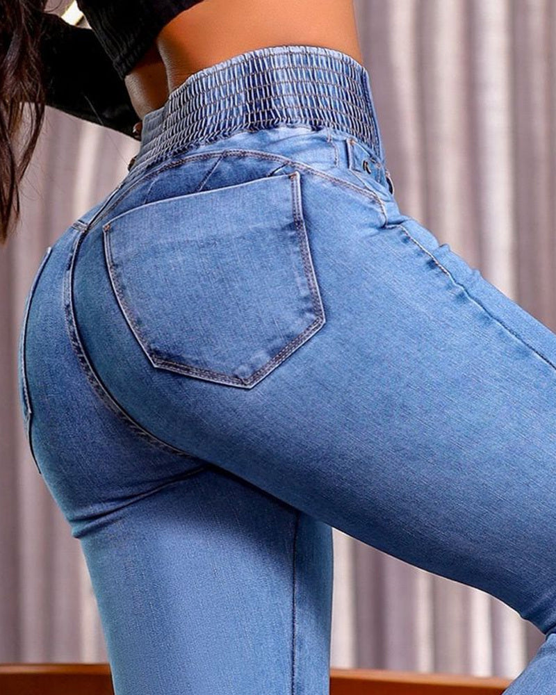 Bridgette | Trendige Stretch-Denim-Hose