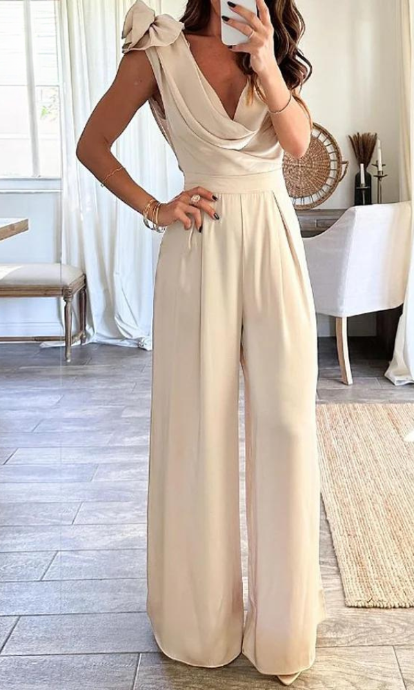 Donna - JUMPSUIT MIT WASSERFALL-AUSSCHNITT