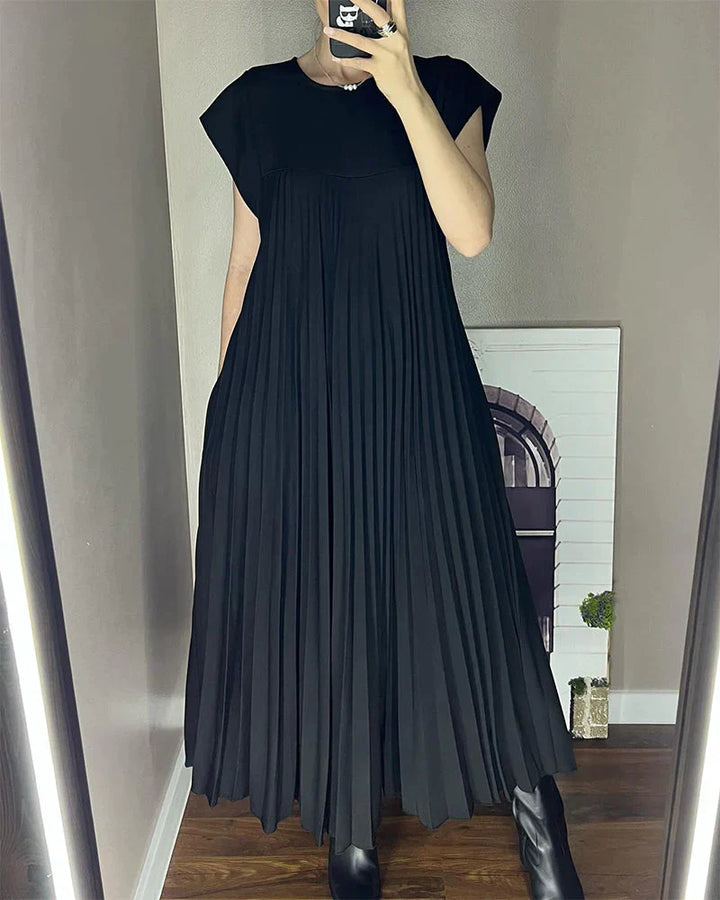 Louise - Ärmelloses Faltenkleid