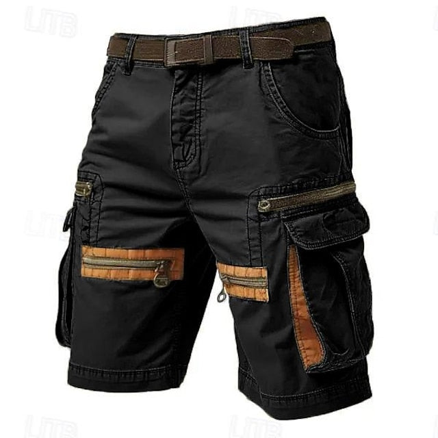 Elmer - Herren Cargo-Shorts mit Reißverschluss und mehreren Taschen