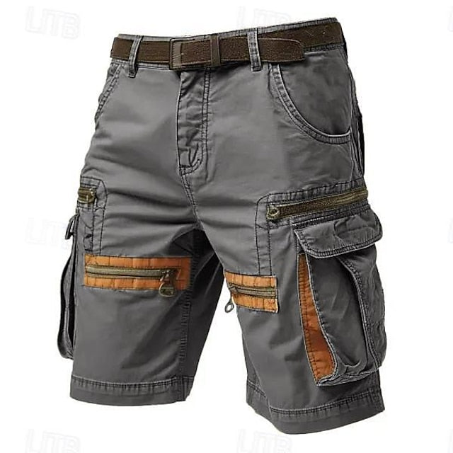 Elmer - Herren Cargo-Shorts mit Reißverschluss und mehreren Taschen